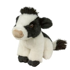 Kuh 18 cm sitzend schwarz/weiß Kuscheltier Plüschkuh Stoffkuh