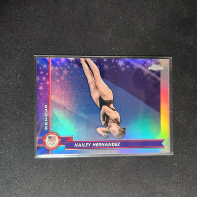 Hailey Hernandez - Refractor - 2024 Topps Chrome U.S. Olympic #144 US Diving L63