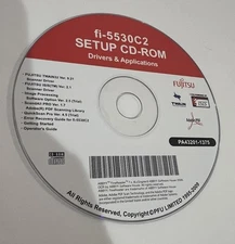 Fujitsu fi-5530C2 Scanner Setup CD-ROM Drivers & Applications Software DVD ONLY