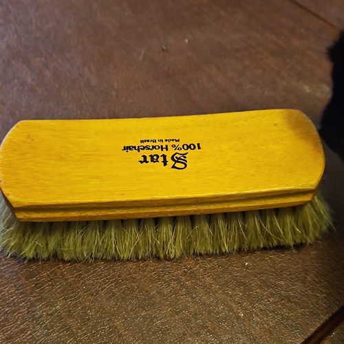 Star 100% Horsehair Shoe Brush for Polishing and Cleaning Shoes Made in Brazil