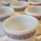 Set of 8 Vintage Corelle Coffee Mugs Woodland Brown
