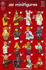 Lego Minifigure Series 7 Figures 8831 Bunny Suit Guy Ocean King Aztec Warrior
