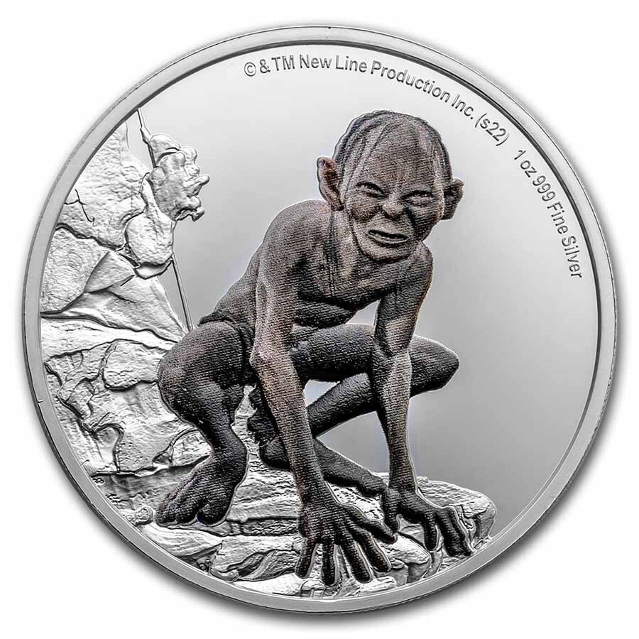 Gollum 1oz Silver Coin - THE LORD OF THE RINGS™, NZ Mint