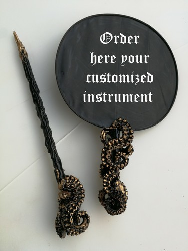 hand fan folding vintage rare collectible summer accessories lucifer baphomet 1 - Picture 10 of 24