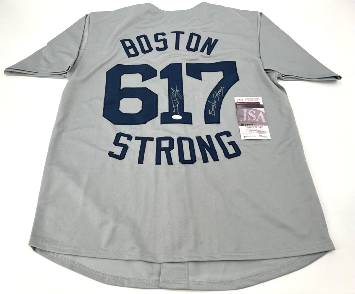 RED SOX BOSTON STRONG JONNY GOMES AUTOGRAPHED STITCHED JERSEY JSA