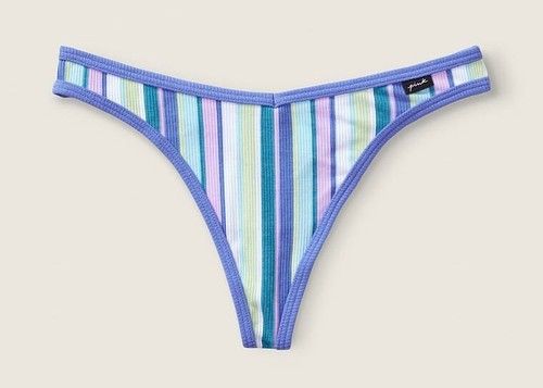 NEW Victoria Secret PINK Ribbed Cotton Thong - You Pick Panty - XL - Picture 2 of 100