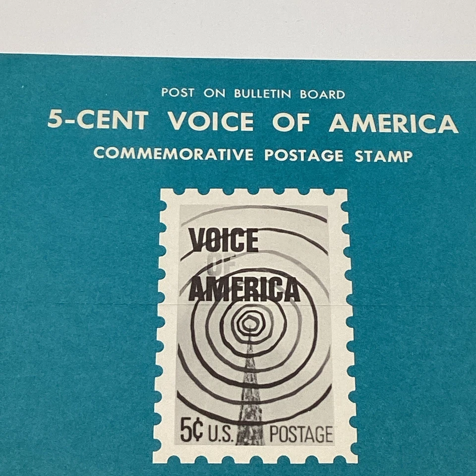 1967 5¢ Information Agency Voice Of America Commemorative Postage Stamp FDC Ad - Image 2 of 4