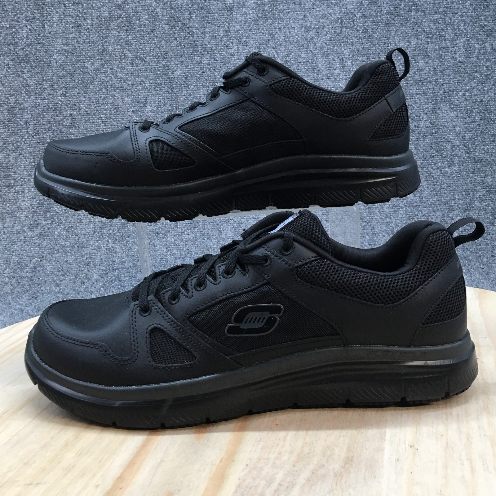 Skechers Work Shoes Mens 12 Relaxed Wide Fit Flex Adv… Gem