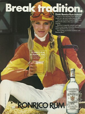 1981 Ronrico Puerto Rican Rum ''Break Tradition'' vintage print ad advertisement