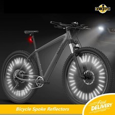 Spoke Reflectors Universal Road MTB Wheels Bikes Cycles High Viz White Clip On