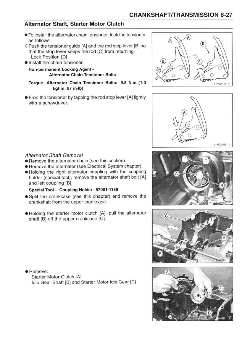 KAWASAKI Workshop Manual ZRX1200 ZRX1200R ZRX1200S 2001 2002 2003