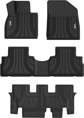 3W Floor Mats For 2020-2025 Hyundai Palisade Fit Bench Seat Only 8 Passengers