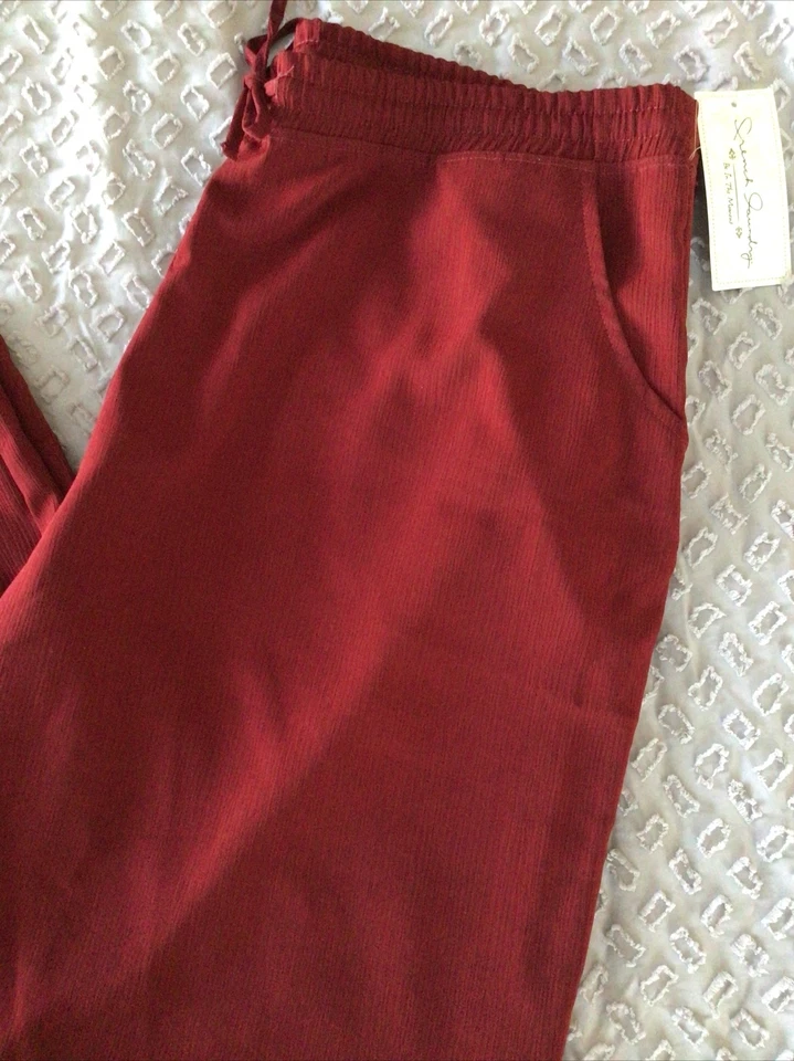 Pantalones Pull On French Laundry Piernas Anchas Rojo Talla 1X Nuevos con Etiqueta Foto 2 de 4