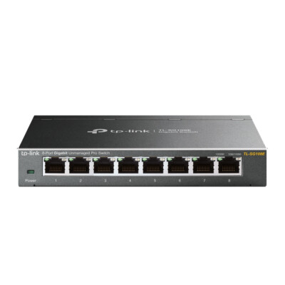 TP-Link TL-SG108E 8-Port Gigabit Managed L2 Switch Schwarz V6
