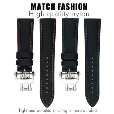 Nylon Watch Strap for Blancpain Fifty Fathoms 5100 5200 22-23mm Folding Buckle