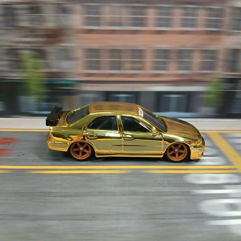 Hot Wheels 96 HONDA ACCORD Gold CHROME (WANGSTAR CUSTOM) METAL