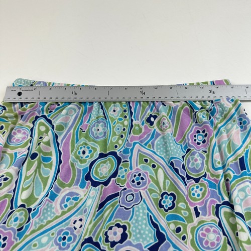 Falda Slinky Marca Volantes Dobladillo Talla Grande Pastel Púrpura Azul Mod Estampado Floral - Imagen 5 de 10