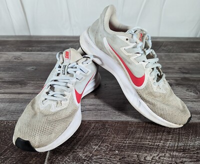 Nike Downshifter White Red Orbit Low Top Running Shoes