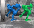 Vintage Marx Nutty Mads Set of 2 "Bull Pen Boo Boo" (Baseball) 6" Blue & Green