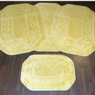 ROMANY GYPSY WASHABLES SET OF TOURER SIZE/67X110CM MATS-RUGS LEMON SHAPED