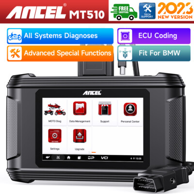 ANCEL MT510 Motorcycle OBD2 Scanner Diagnostic Tool All System Scan Fit For BMW