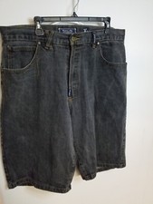 VTG Y2K Faded Streetwear LRG Baggy Jean Short Sz 38 Ecu Wide Leg Skater Hiphop