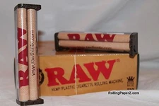 1 RAW HEMP PLASTIC ROLLING PAPER MACHINE HAND ROLLER 110MM KING SIZE 