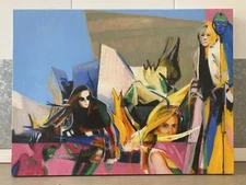 🔥 Fine Modern Contemporary Surrealist Disney Cityscape Oil Painting, LARINDE