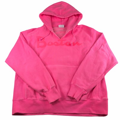 Champion Reverse Weave Hoodie Womens Large Pink Boston Pullover