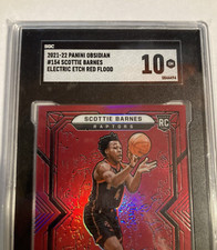 SCOTTIE BARNES - RoOkiE SGC 10 - 2021 Obsidian #154 - Electric Etch RED FLOOD -