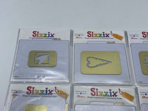 CARTELLE GOFFRATURA SIZZIX ~ Lotto Tagliere Stencil Ottone ~ Diversi Disponibili!!! - Foto 3 di 7