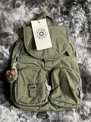 Kipling Lovebug Travel Bag Small Backpack Jaded Green Tonal NWT