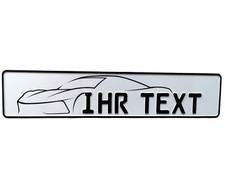 Kfz Funschild Firmenschild Namenschild mit Wunschtext Firmen Name Text 8 Zeichen