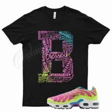 Black BLESSED T Shirt for N Air Max Plus Volt Pink Blast Barely Vapormax Teal