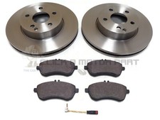 MERCEDES C220 CDi C250 COUPE 2011-2015 FRONT 2 BRAKE DISCS & PADS + 1 SENSOR