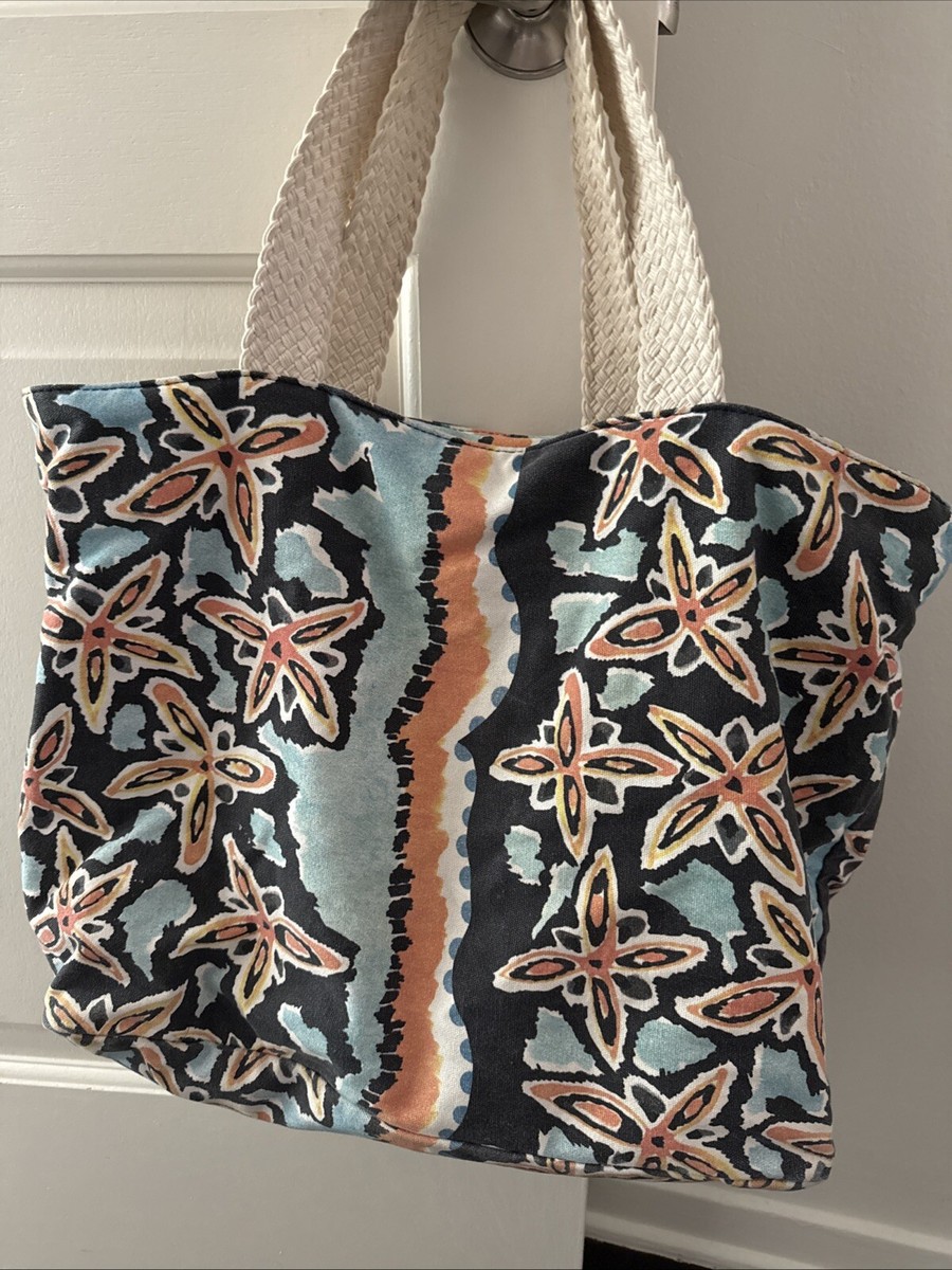 Diane Von Furstenberg DVF Resort Beach Travel Bag Tote Woven 
