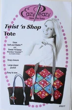 Eazy Peazy Sew So Easy Twist 'n Shop Tote Bag Sewing Pattern 