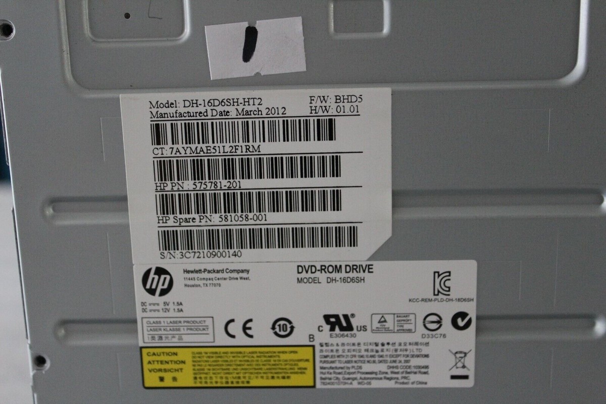 HP Compaq 16?x SATA DVD - ROM内部ドライブ575781???201?dh-16d6sh-ht2?581058???001 ggw725x Amazon.com: HP COMPAQ 16X SATA DVD-ROM Internal Drive 575781
