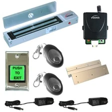Door Entry System Inswing Mag Lock 600lbs Kit with Wireless Receiver and Remote