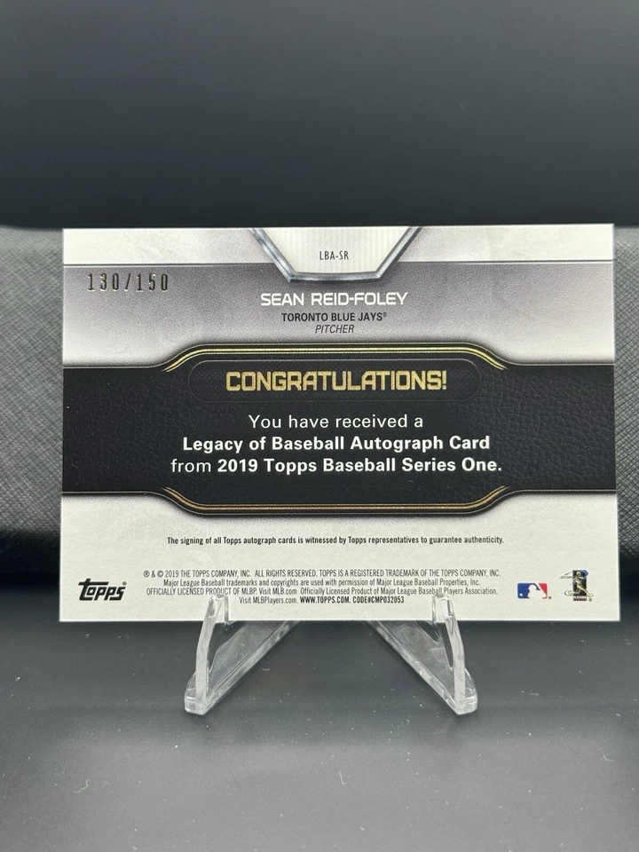 2019 Topps - Legacy of Baseball Autographs #LBA-SR Sean Reid-Foley /150 - Image 2 of 2