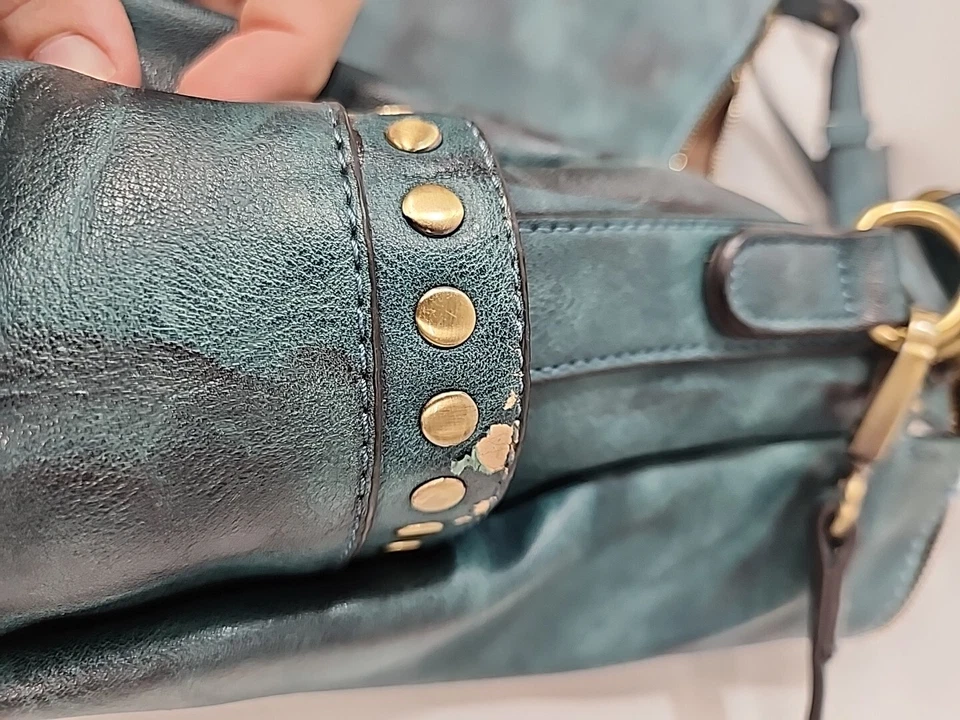 Bolso de Mano Treska Cartera de Hombro Verde Tachonado Foto 4 de 4