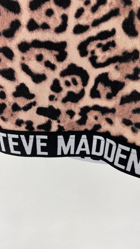 Sudadera con capucha corta Steve Madden para mujer estampado animal sin mangas talla grande nueva con etiquetas. - Imagen 5 de 8