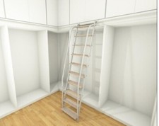 Scala In metallo (ferro leggero) con gradini larghi per facile salita e ruote 