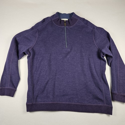 Tommy Bahama Flipsider Half Zip Sweater Mens XL Reversible Casual Knit Outdoor - Picture 9 of 16