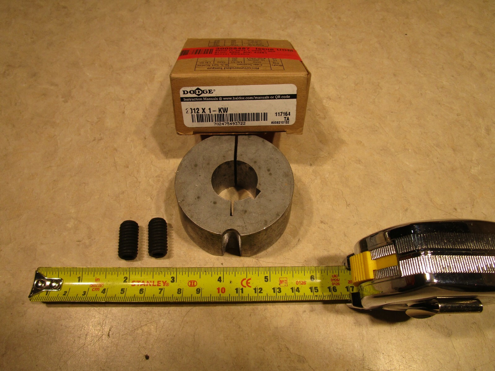 BALDOR DODGE 117164 TAPER LOCK BUSHING, 2012 X 1 KW, H0379 eBay