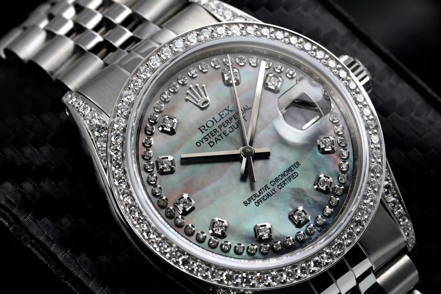Rolex Datejust Black Mother Of Pearl