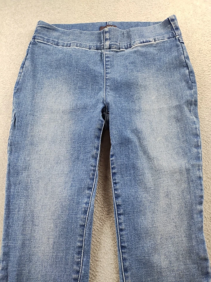 NYDJ Women's Jeans Blue Size 4P Lift Tuck Pull On Straight Stretch Low 25" Denim - Image 2 of 4