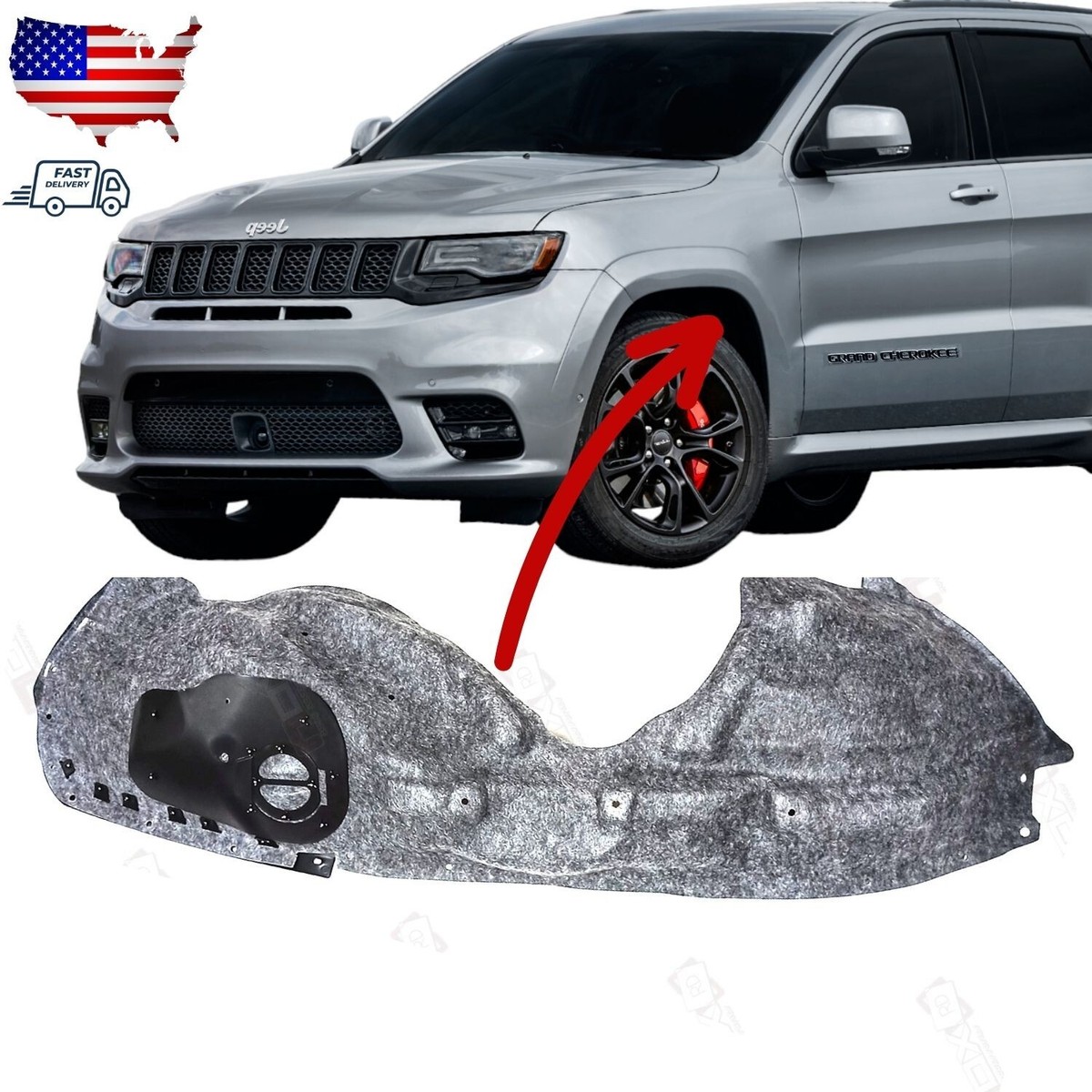 New Left fender liner for Jeep Grand Cherokee SRT 2017-2021
