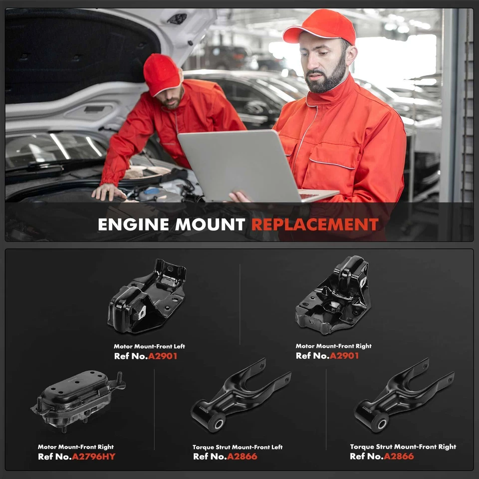 Крепление двигателя и крутящий момент стойки крепления для Chevrolet Impala 2000-2003 Buick 3,1 л 5 шт. - Изображение 2 из 4