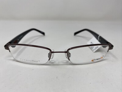 Eschenbach Crush 850027 60 49-18-145 Brown Metal Half Rim Eyeglasses Frame UP19
